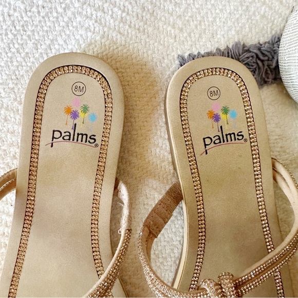 Palms Square Toe Rhinestone Sandals - Picture 2 of 4